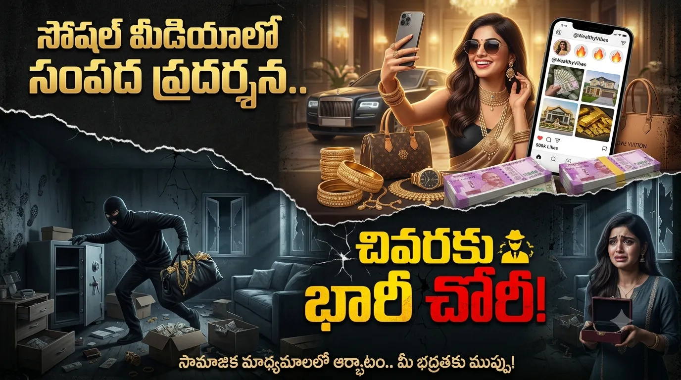 సోషల్ మీడియాలో సంపద ప్రదర్శన.. చివరకు భారీ చోరీ!